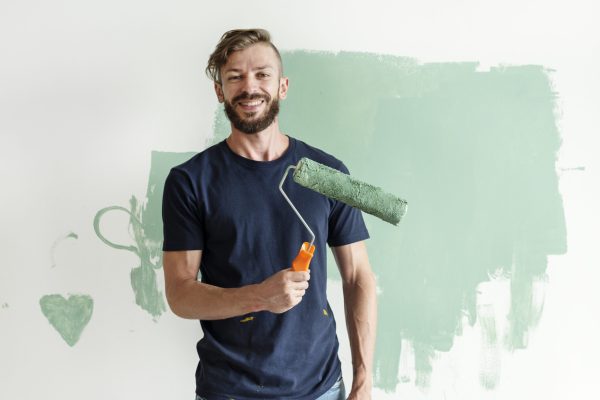 Man renovating the house